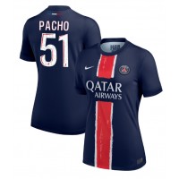 Paris Saint-Germain Willian Pacho #51 Replica Home Shirt Ladies 2024-25 Short Sleeve